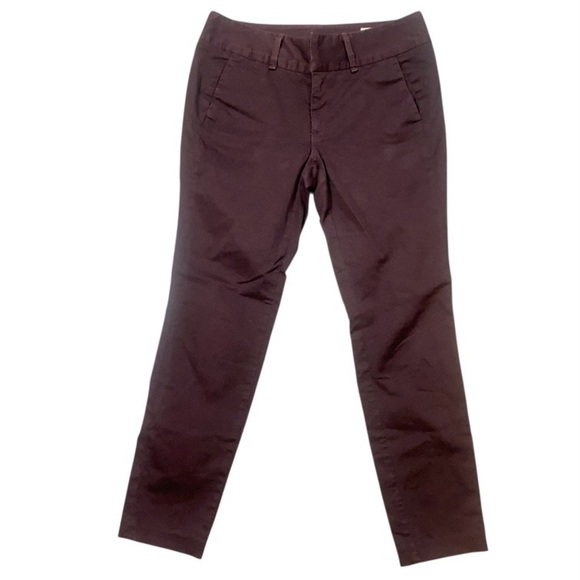 Rag & Bone Burgundy Slim Fit Ankle Trousers Pants Size 8 - Picture 1 of 8
